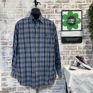 Carhartt Navy Plaid Casual Shirt men’s large